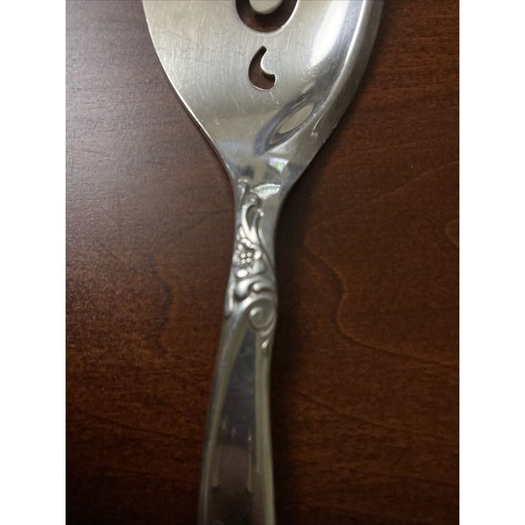 Vintage Wm Rogers Bros 1847 LEILANI Silverplate Pie Cake Server Monogram - Picture 2 of 11